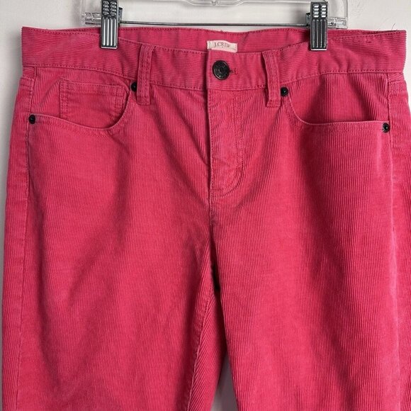 J.Crew Women’s Sz 28 Coral Pink Toothpick Ankle Cords Corduroy‎ Pants - Picture 3 of 10